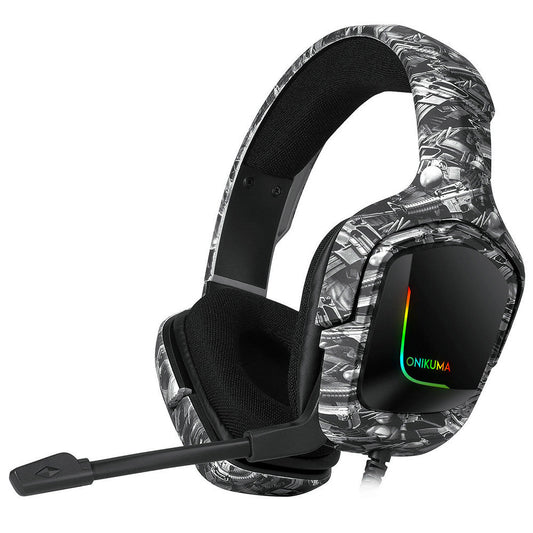 JMT-539037 Camouflage Wired Headset with Microphone for Gaming and PC Use