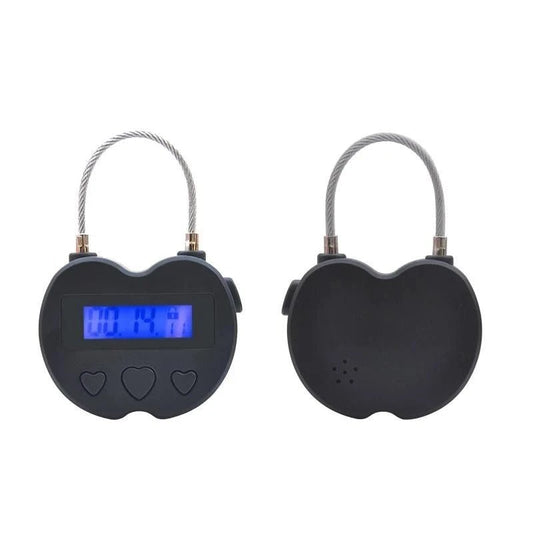 JMT-424925 Anti-Addiction Electronic Countdown Timer Lock - Black Alloy with ABS Body, 1 Minute to 99 Hours Setting