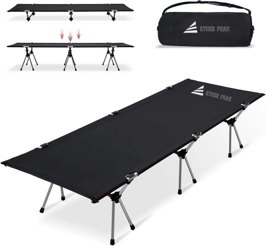JMT-946890 Heavy Duty Portable Folding Camping Cot for Outdoor Use, Compact and Easy to Set Up Stretchers