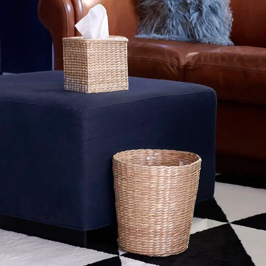 JMT-123914 Elegant Water Hyacinth 3-Piece Bathroom Accessory Set for Home Decor