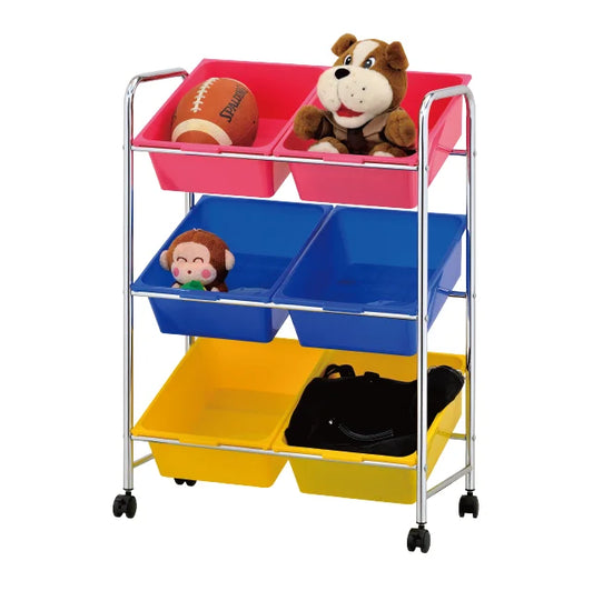 JMT-249994 Kids Toy Storage Bin Organizer - Durable Iron Design for Home Organisation