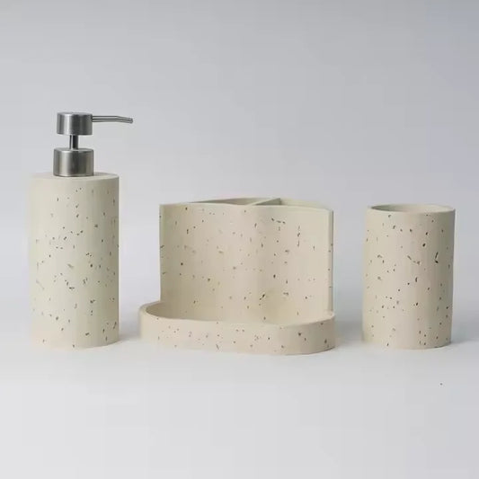 JMT-485514 Modern Resin Bathroom Accessories Set for Custom Home Design