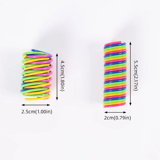 JMT-268618 Interactive 4-Piece Durable Plastic Spiral Spring Toy for Cats