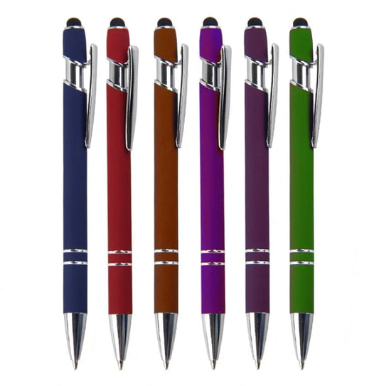 JMT-314506 Custom Multi-Coloured Metal Ballpoint Pen with Stylus for Office and School Use
