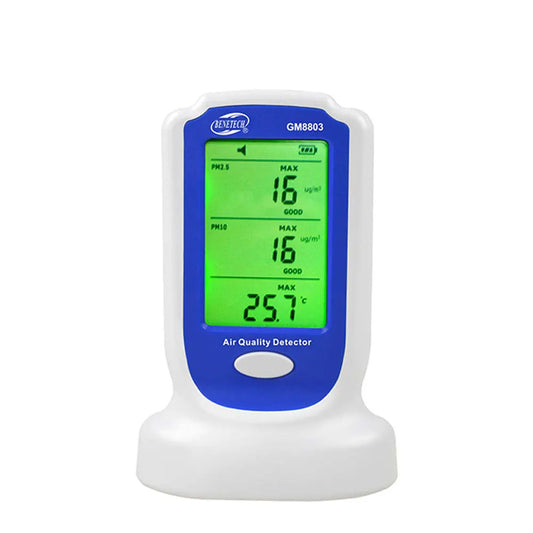 JMT-711946 GM8803 PM2.5 and PM10 Air Quality Multi-Sensor Monitor with LCD Display and Buzzer Alarm