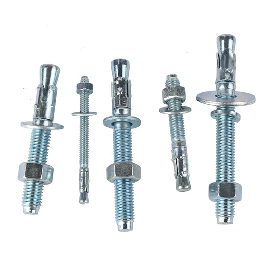 JMT-031882 Durable Carbon Steel Zinc Plated Wedge Anchor Bolt with Nut for Secure Fixing