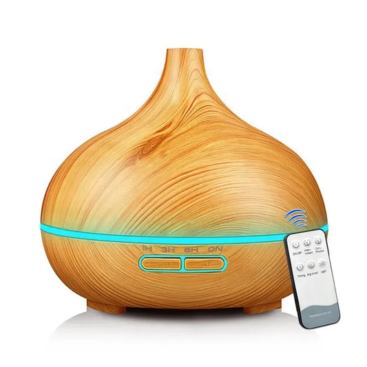 JMT-610186 500ml Remote Control Aromatherapy Essential Oil Diffuser with Air Humidifier and Electric Wooden Design