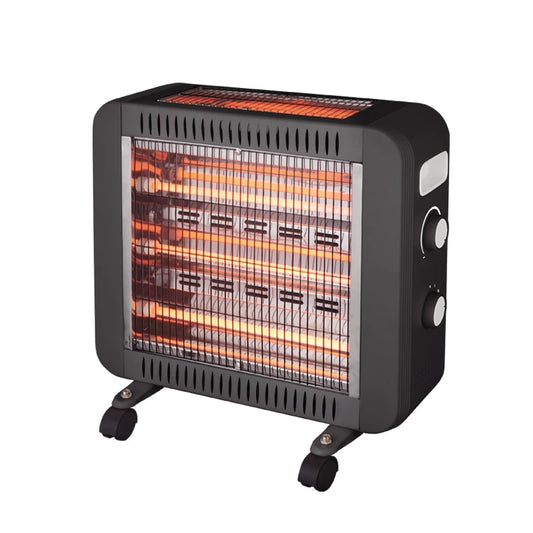 JMT-788682 Freestanding Portable Infrared Ceramic Heater with Carbon Fibre Technology for Home and Patio, Low Energy Silent Operation