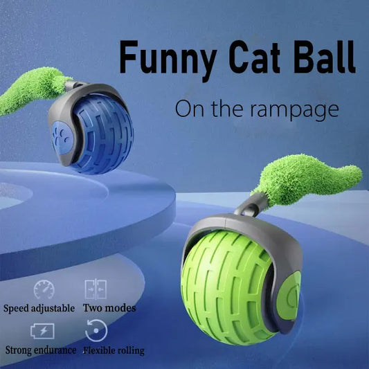 JMT-827978 Automatic Electric Pet Toy Ball with Tail for Cats and Dogs