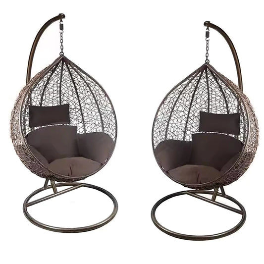 JMT-106058 Outdoor Rattan Egg Chair - Modern Hanging Patio Swing for Garden Relaxation
