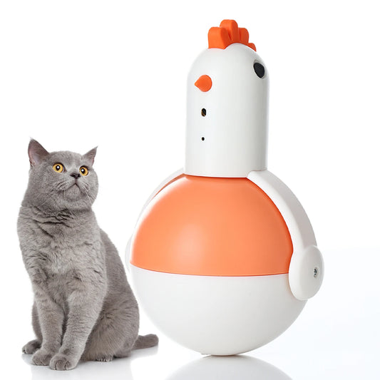 JMT-090122 Automatic Teasing Cat Toy with Realistic Sounds and Laser Tumbler Ball
