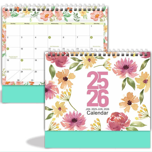 JMT-952586 2025 Custom Solid Daily Desk Calendar - Portable DIY Planner for Organising Notes and Schedules