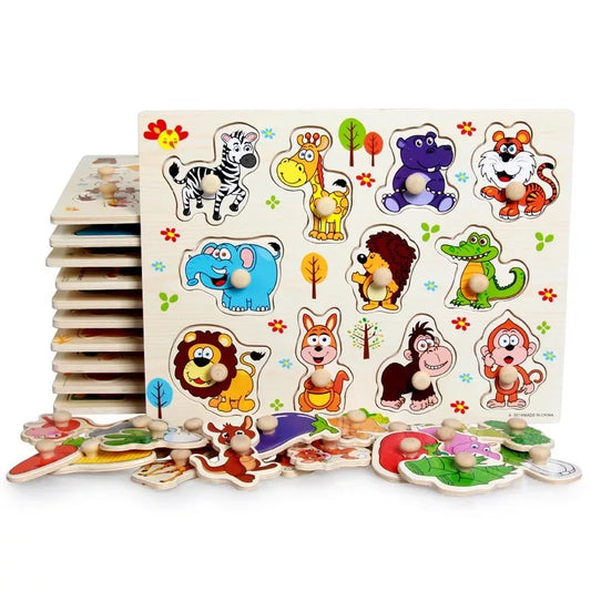 JMT-343306 Colorful Educational Wooden Jigsaw 3D Puzzle for Children, 30x23 cm, Suitable for Ages 3+