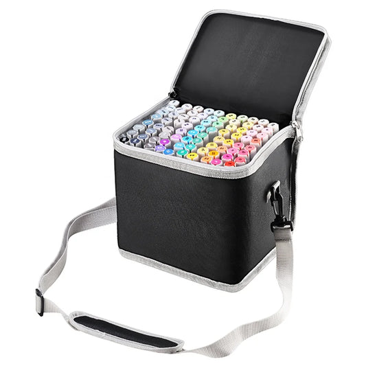 JMT-889674 128-Colour Alcohol-Based Art Marker Set with Dual Tip Pens for Creative Projects