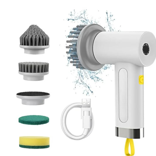 JMT-924618 Electric 4-in-1 Kitchen and Bathroom Cleaning Brush with Spin Scrubber for Efficient Dishwashing and Sink Cleaning