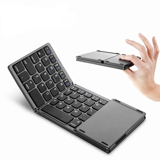 JMT-563274 Portable Mini Foldable Wireless Keyboard with Touchpad for Windows, Android, iOS Devices