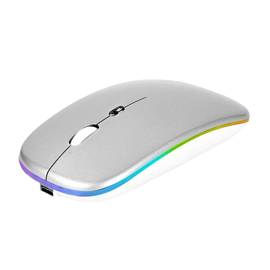 JMT-496586 Dual-Mode Wireless Charging Mouse with Silent Click and Luminous Design for Computers and Notebooks