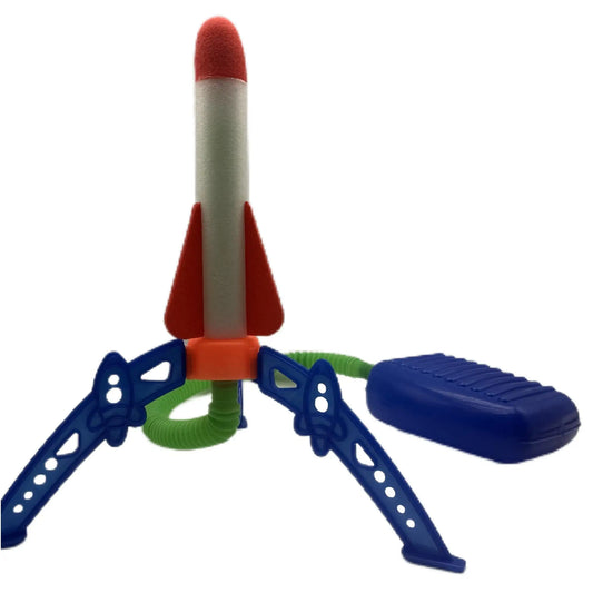 JMT-892618 Foot-Powered Air Rocket Launcher for Kids - EVA Foam Toy with Lights for Outdoor Fun