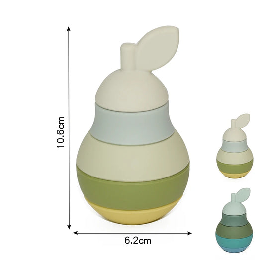 JMT-293898 Soft Baby Stacking Teething Toy and Building Block for Sensory Play