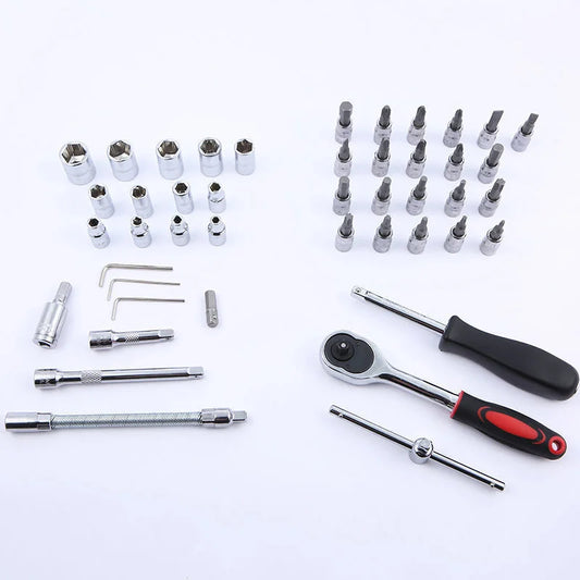 JMT-012618 46-in-1 Mechanic Socket Wrench Tool Set for Car, Motorcycle, and Bicycle Repair