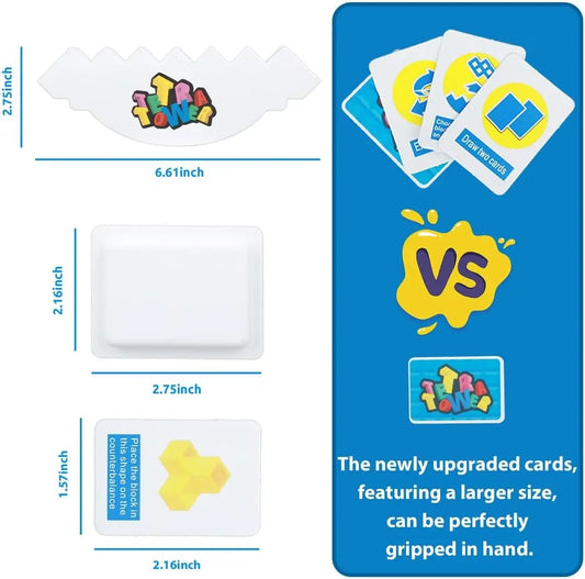 JMT-482762 64-Piece Tetra Tower Balance Stacking Blocks Game for Family Fun and Travel