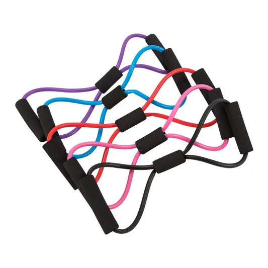 JMT-718986 8 Shape Resistance Band Set with Pilates Ring for Yoga and Fitness Training