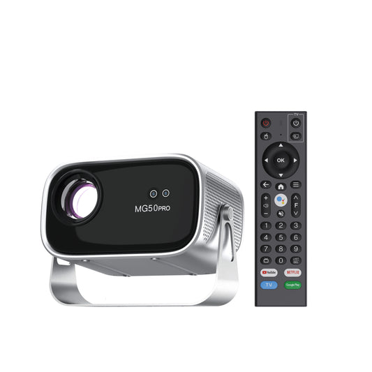JMT-047370 Portable 4K Mini Projector with Android 12.0, WiFi, and Full HD 1080P for Home Movie Streaming