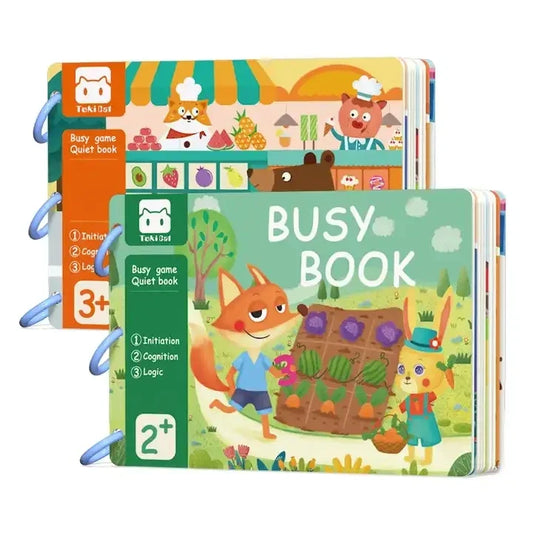 JMT-736842 Montessori Educational Animal Farm Busy Book with Paper Sensory Stickers for Preschool Learning