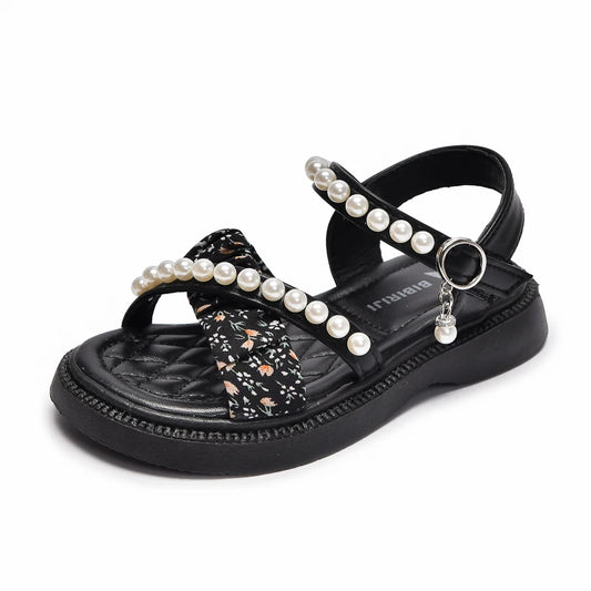 JMT-466442 Summer Fashion Girls' Sandals Beautiful Pearl Decor with Soft Bottom for Baby and Children