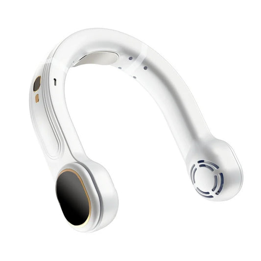 JMT-363018 Rechargeable Bladeless Neck Fan with Digital Display and 5 Speed Settings for Outdoor Use