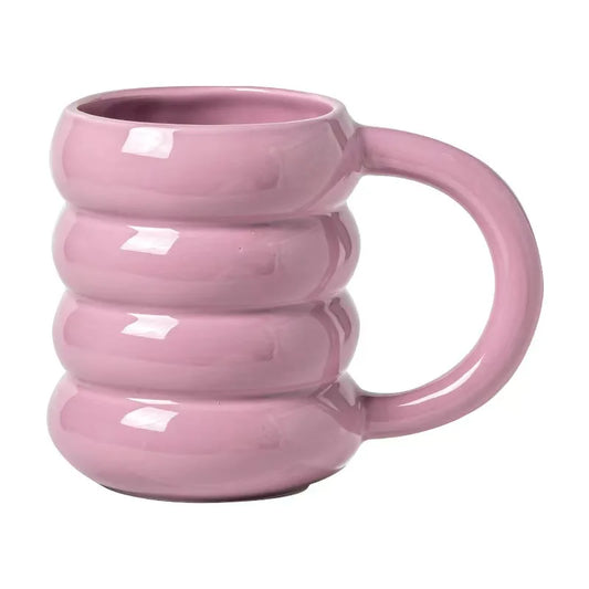 JMT-749962 Modern Ceramic Latte Mug with Donut Design - Ideal Gift for Couples