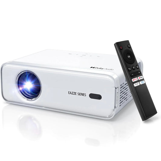 JMT-440586 1080P Mini Portable Projector with Auto Focus and Keystone Correction, Officially Licensed for Netflix