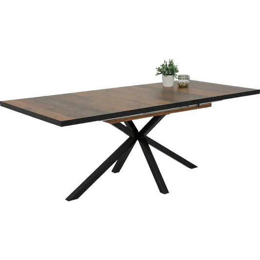 JMT-121866 Extendable Wooden Dining Table – Modern Design, 160-200 cm, Metal Base