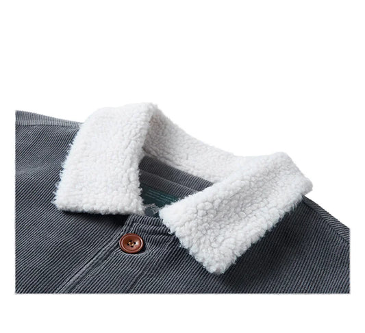 JMT-924682 Winter Jackets Lamb Down Casual Work Clothes Thickened Plush Cotton Corduroy Jackets Baseball Camping Sports Men's Coats