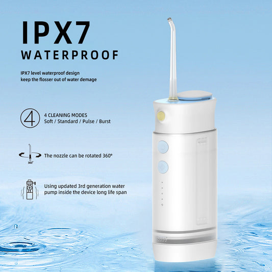 JMT-388810 Portable Mini Water Flosser for Dental Care - Efficient Household Water Jet Cleaner with Enhanced Battery Performance
