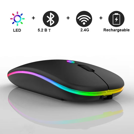JMT-873994 2.4G Wireless Rechargeable Mouse with 1600 DPI and Backlit Features for Desktop and Laptop Use