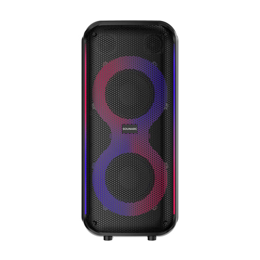 JMT-465098 Portable 60W Karaoke Speaker with LED Light, Super Bass, TWS, and 13000mAh Battery for Party Use