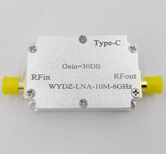 JMT-152906 Low Noise Amplifier 10M-6GHz Gain 30dB Compact RF Signal Receiver Front End