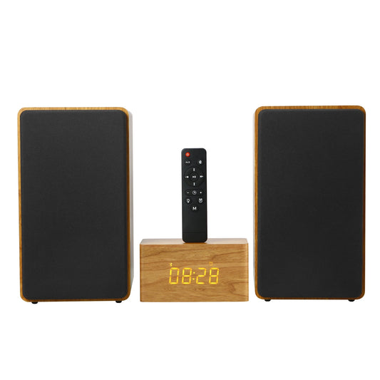 JMT-301258 Wooden HiFi Bluetooth Speaker 2.0 Home Theatre System with Enhanced Bass for PC and TV