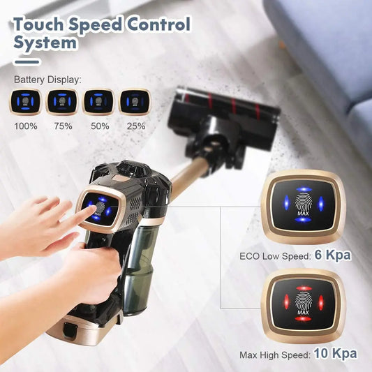 JMT-104266 3-in-1 Cordless Handheld and Stick Vacuum Cleaner for Efficient Home Cleaning