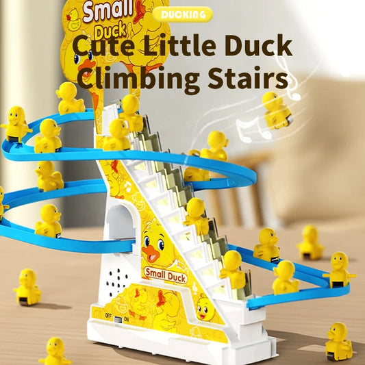 JMT-593930 Interactive Electric Duck Track with Lights and Music for Children - Sliding and Climbing Fun