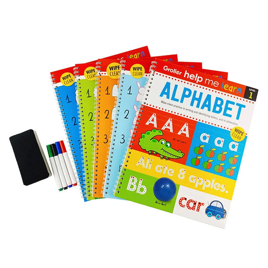 JMT-282058 Custom Spiral Bound Wipe Clean Board Book for Children's Learning