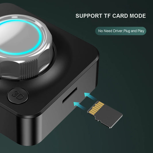 JMT-669130 Wireless Audio Receiver with RCA, 3.5mm Aux, and TF Connectors for Home Speakers