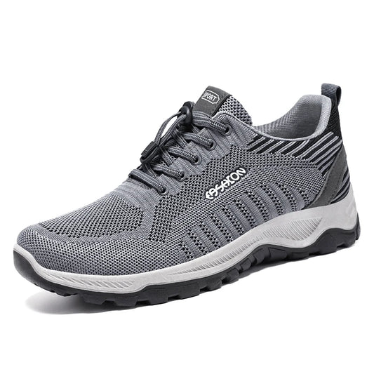 JMT-191946 B-8866 Men's Sneakers Running Shoes Knitted Upper Shock-absorbing Non-slip Light Breathable Walking Casual Shoes