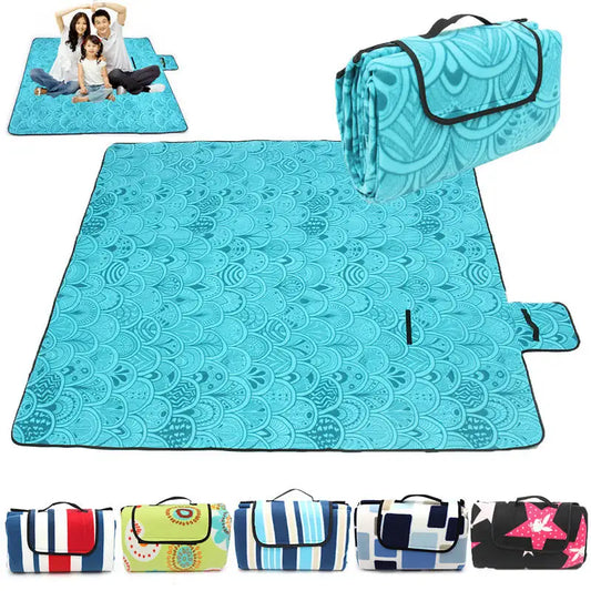 JMT-649546 Extra Large Waterproof Picnic Blanket - Foldable Outdoor Beach Mat for Camping, Hiking and Summer Fun