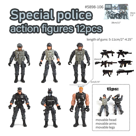 JMT-195914 Moveable Military Action Figure Set with Accessories