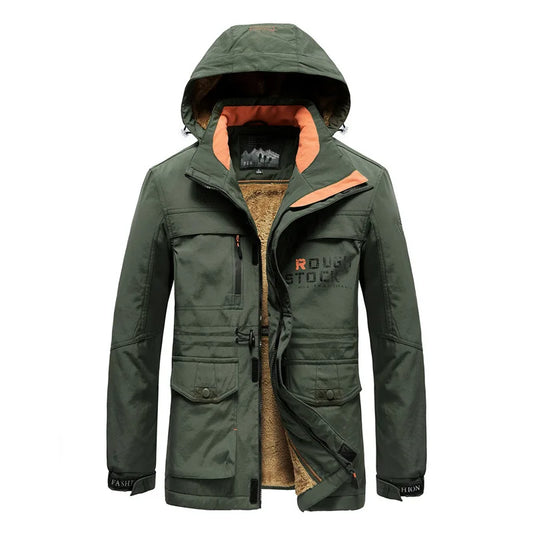 JMT-874954 Men's Casual Fall/Winter Assault Puffer Blouson Thick Down Warm Hooded With Stand Collar Clothing Winter Men's Coats