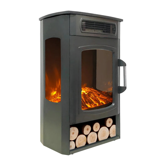 JMT-894730 Freestanding Indoor Electric Fireplace with 3D LED Log Flame Effect