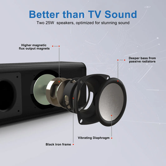 JMT-231946 Home Theatre System Sound Bar 2.0 Channel Speaker for Immersive Audio Experience