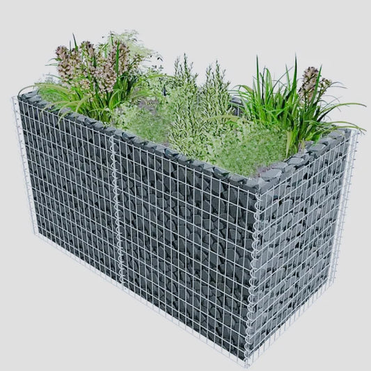 JMT-550090 Welded Stone Gabion Cage Planter 200x100x50 cm for Garden and Landscaping